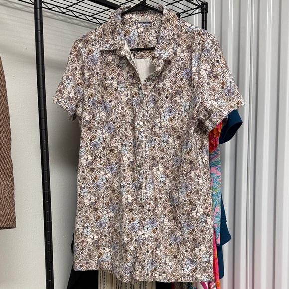 Storia Pants - Storia women’s floral demin romper size Medium